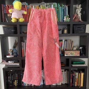 Funky and Soft Pink Corduroy Pants